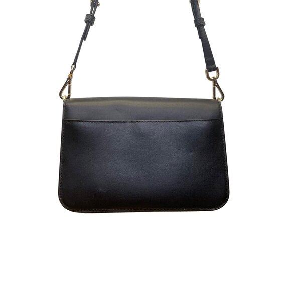 Michael Kors Black Leather Women’s With Gold-Tone Lock Closure Crossbody Bag - Picture 4 of 12